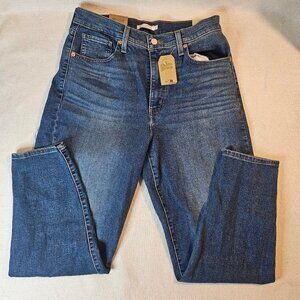 Levi's High Rise Mom Jeans - Dark Blue Wash